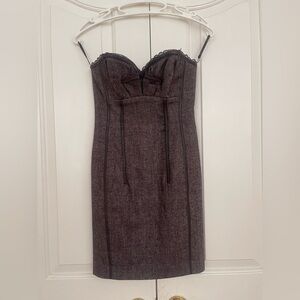 bebe Strapless Brown Dress